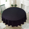 Blue And Purple EDM Wave Print Waterproof Round Tablecloth