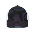 Blue And Purple EDM Wave Print White Mesh Trucker Hat