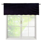 Blue And Purple EDM Wave Print Window Valance