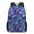 Blue And Purple Lightning Print 17 Inch Backpack