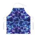 Blue And Purple Lightning Print Adjustable Apron