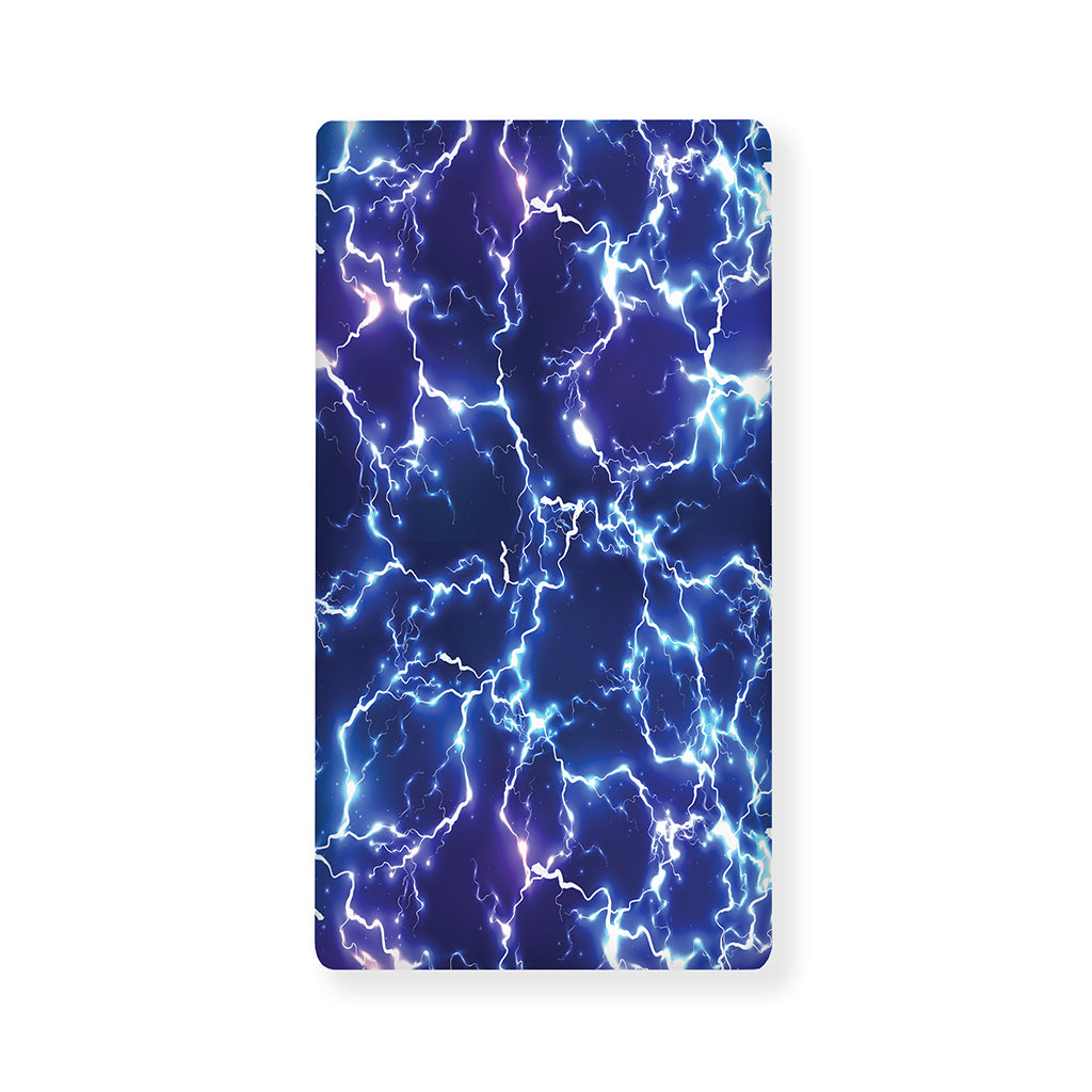 Blue And Purple Lightning Print Baby Crib Sheet