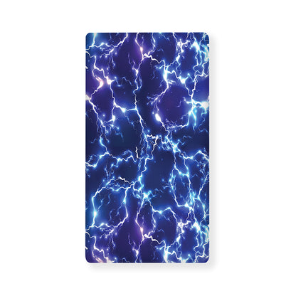 Blue And Purple Lightning Print Baby Crib Sheet