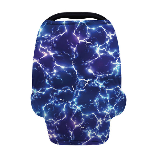 Blue And Purple Lightning Print Baby Seat Cover