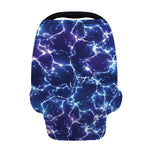 Blue And Purple Lightning Print Baby Seat Cover