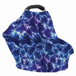 Blue And Purple Lightning Print Baby Seat Cover