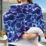 Blue And Purple Lightning Print Baby Seat Cover