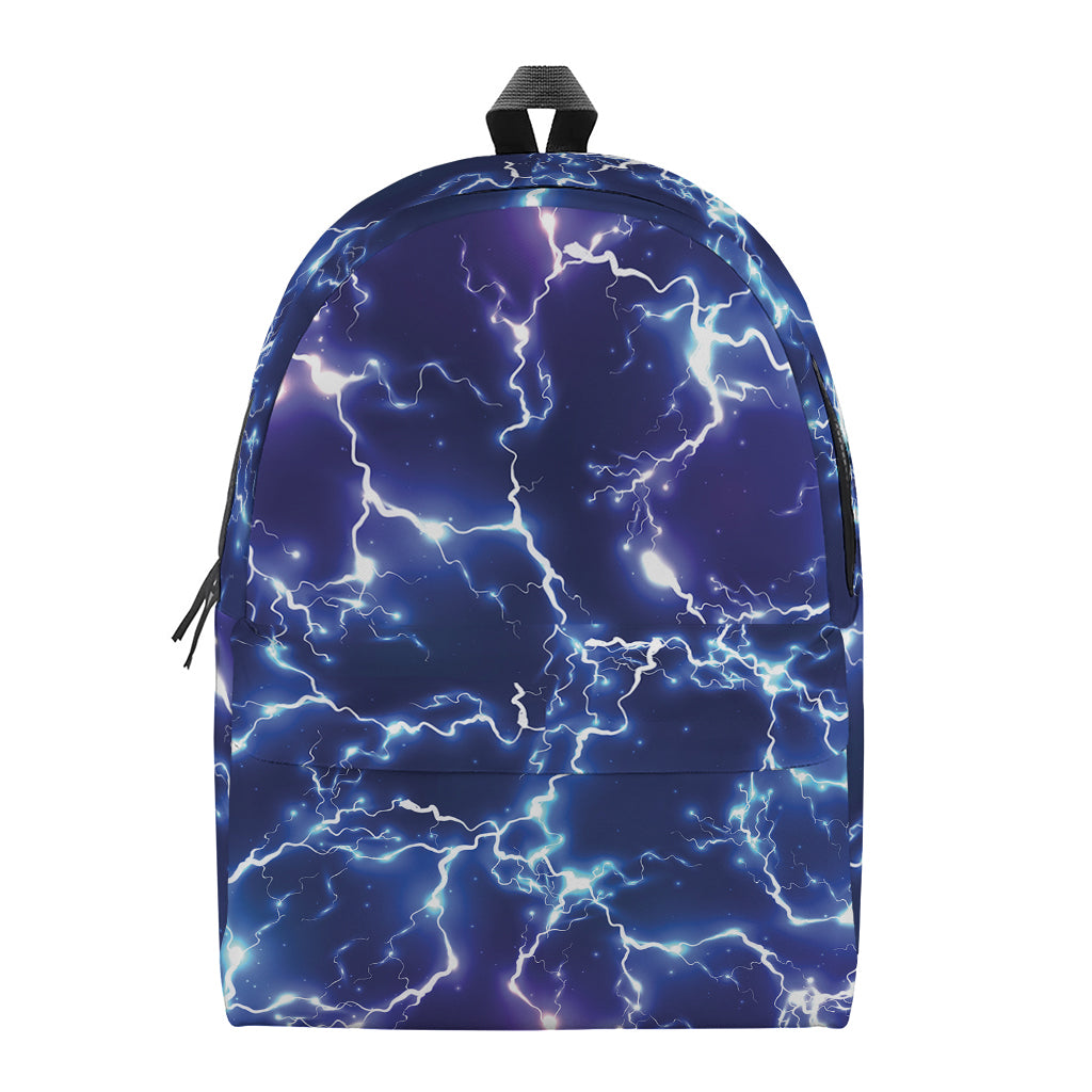 Blue And Purple Lightning Print Backpack