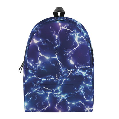 Blue And Purple Lightning Print Backpack