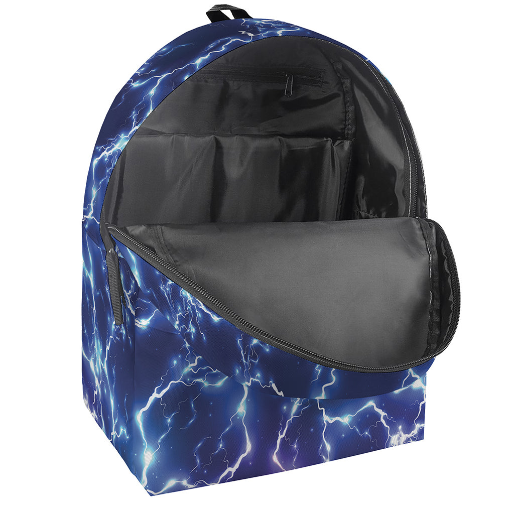 Blue And Purple Lightning Print Backpack