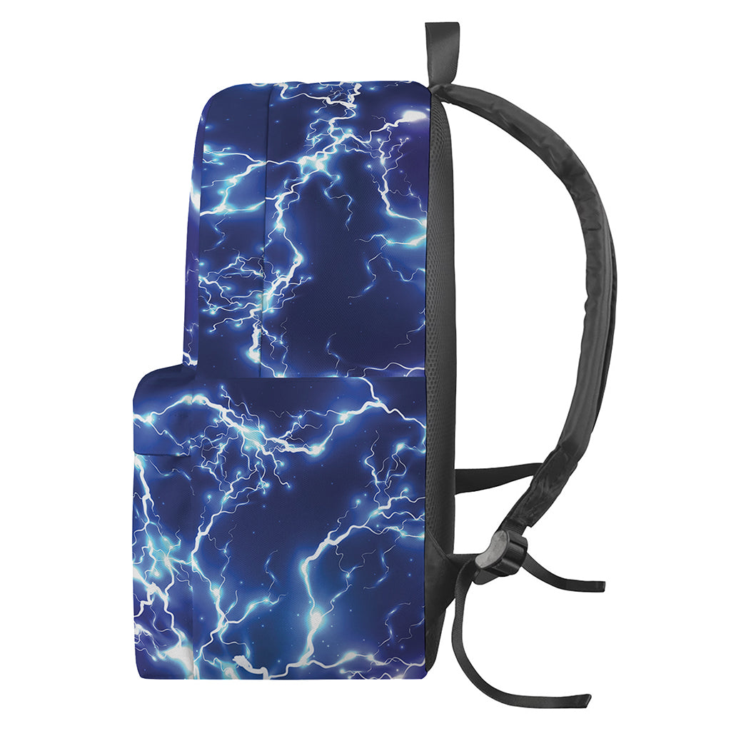 Blue And Purple Lightning Print Backpack
