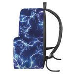 Blue And Purple Lightning Print Backpack