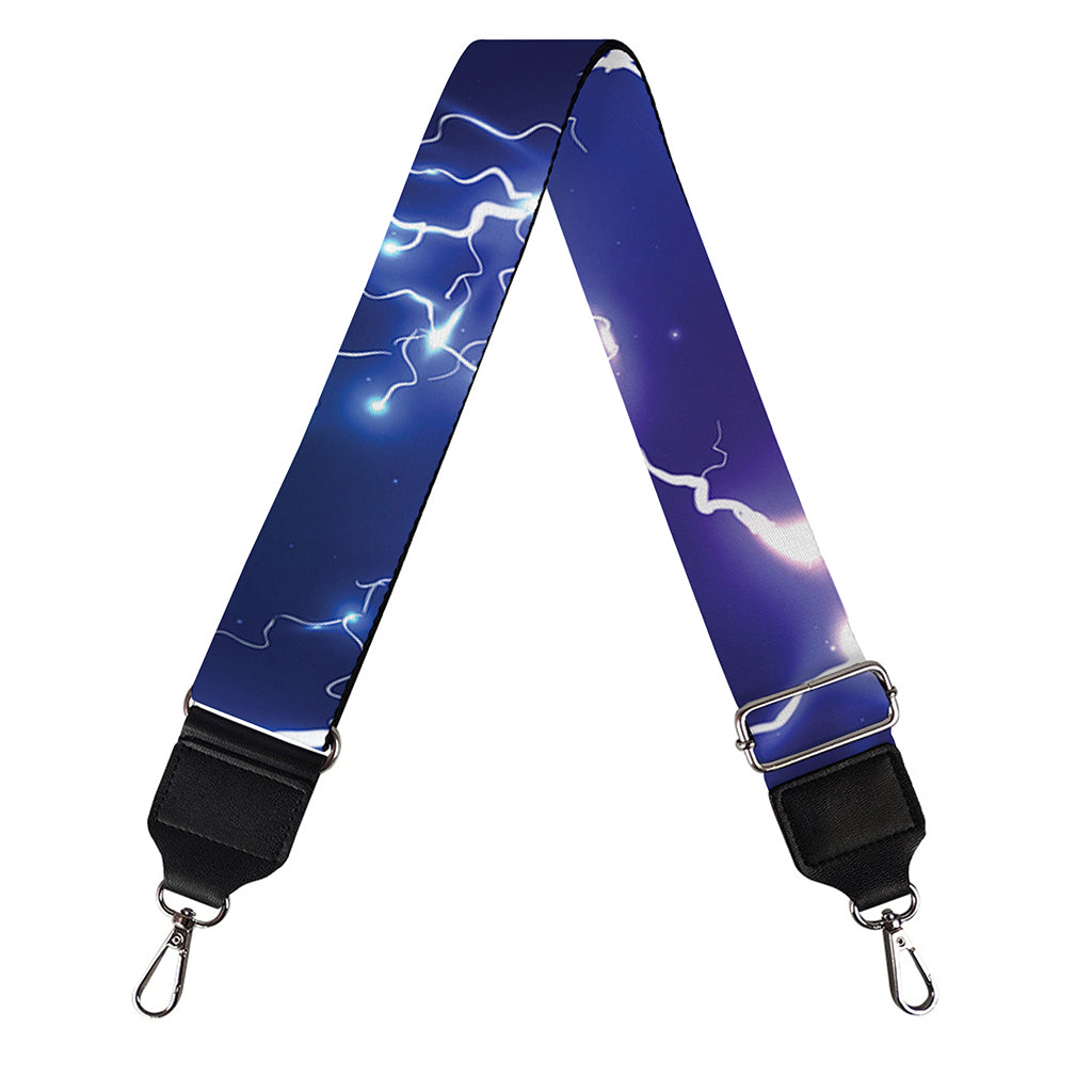 Blue And Purple Lightning Print Bag Strap