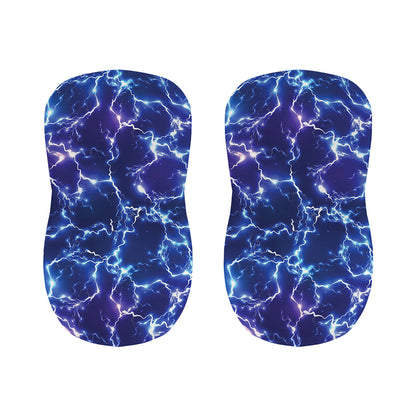 Blue And Purple Lightning Print Bar Stool Covers
