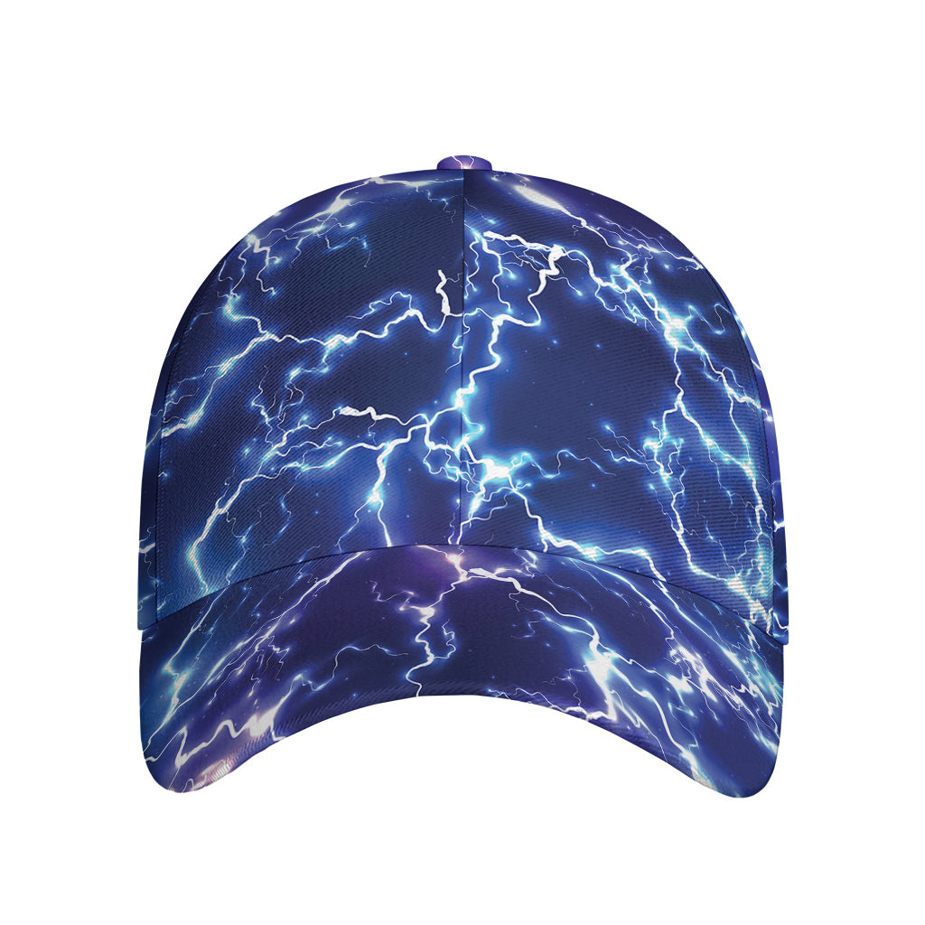 Blue And Purple Lightning Print Baseball Cap