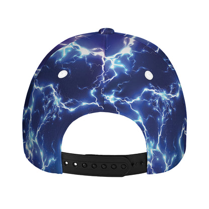 Blue And Purple Lightning Print Baseball Cap