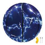 Blue And Purple Lightning Print Basketball