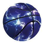 Blue And Purple Lightning Print Basketball