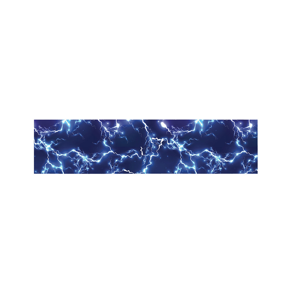 Blue And Purple Lightning Print Bed Runner