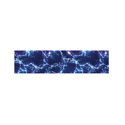 Blue And Purple Lightning Print Bed Runner
