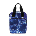 Blue And Purple Lightning Print Bible Tote Bag