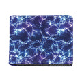 Blue And Purple Lightning Print Bifold Wallet