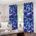 Blue And Purple Lightning Print Dimout Grommet Curtains