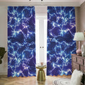 Blue And Purple Lightning Print Dimout Pencil Pleat Curtains