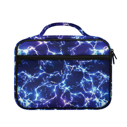 Blue And Purple Lightning Print Briefcase Bible Bag