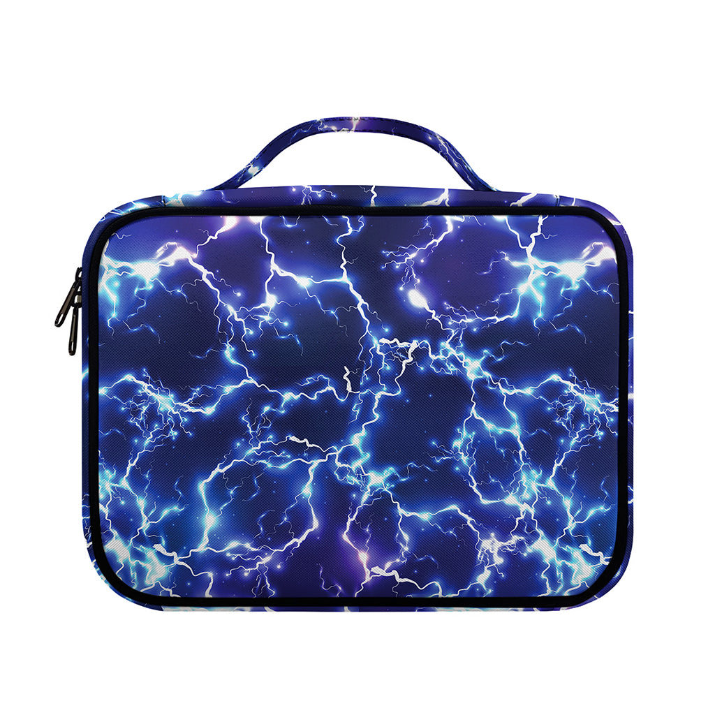 Blue And Purple Lightning Print Briefcase Bible Bag