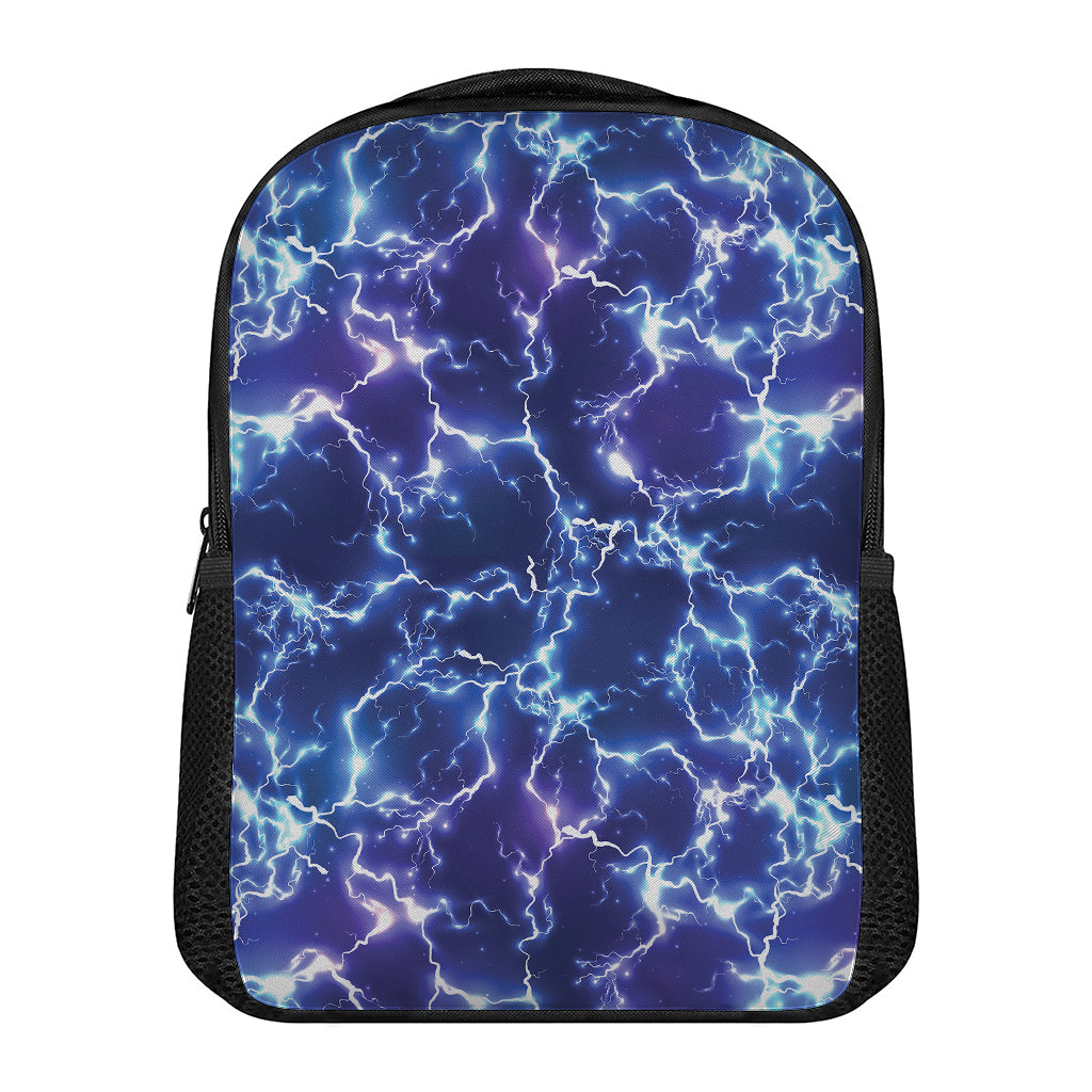 Blue And Purple Lightning Print Casual Backpack