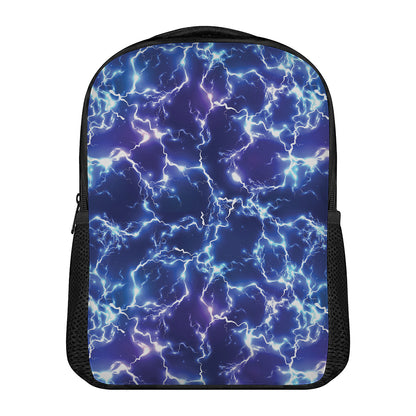 Blue And Purple Lightning Print Casual Backpack