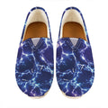 Blue And Purple Lightning Print Casual Shoes