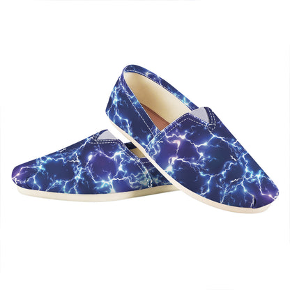 Blue And Purple Lightning Print Casual Shoes