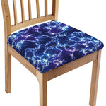 Blue And Purple Lightning Print Chair Cushion Cover