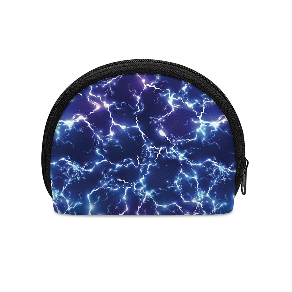 Blue And Purple Lightning Print Coin Purse