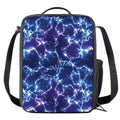 Blue And Purple Lightning Print Crossbody Lunch Bag