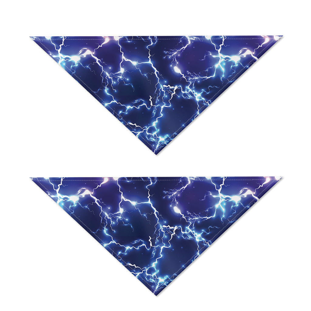 Blue And Purple Lightning Print Dog Bandana