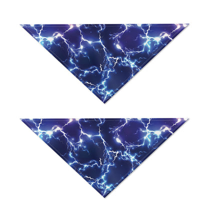 Blue And Purple Lightning Print Dog Bandana