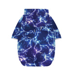 Blue And Purple Lightning Print Dog Zip Up Hoodie