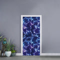 Blue And Purple Lightning Print Door Sticker