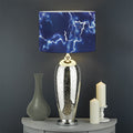 Blue And Purple Lightning Print Drum Lamp Shade