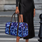 Blue And Purple Lightning Print Duffle Bag