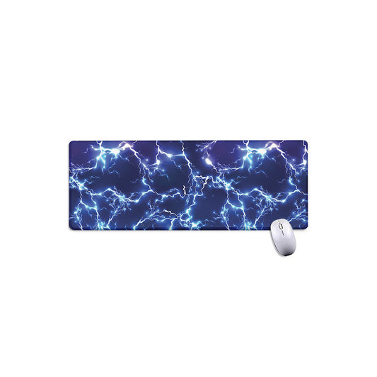 Blue And Purple Lightning Print Extended Mouse Pad