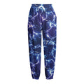 Blue And Purple Lightning Print Fleece Lined Knit Pants