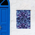 Blue And Purple Lightning Print Garden Flag