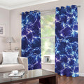 Blue And Purple Lightning Print Grommet Curtains