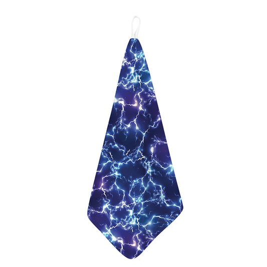 Blue And Purple Lightning Print Hand Towel