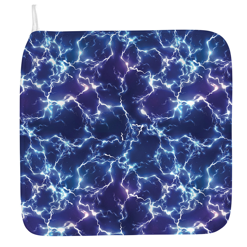 Blue And Purple Lightning Print Hand Towel