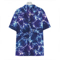 Blue And Purple Lightning Print Hawaiian Shirt